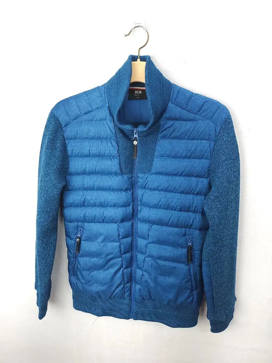 小売 K2 メンズ グース軽量ダウンコート ジップアップニットジャケット