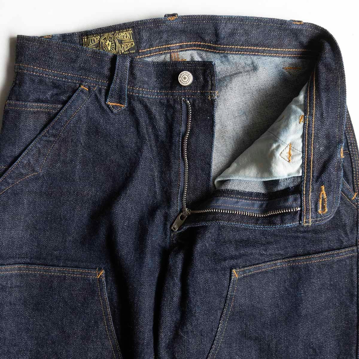 ＷＥＳＴＲＩＤＥ ウエストライド ダブルニー パッド デニム ダイヤ 32 美品/濃紺】WESTRIDE【RELAX PADD PANTS 】32 ダブルニー デニム