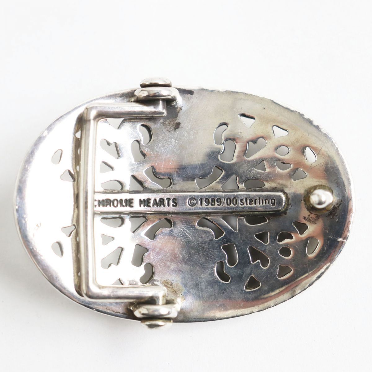 良品○CHROME HEARTS クロムハーツ レザー クラシックオーバルクロス  