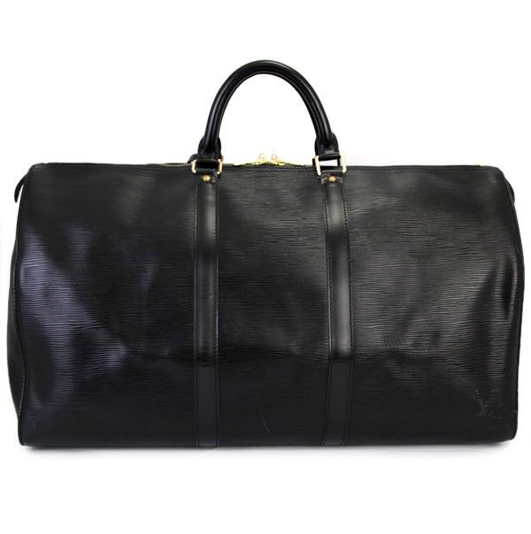 ルイヴィトン Louis Vuitton キーポル50 ボストンバッグ エピ 黒  