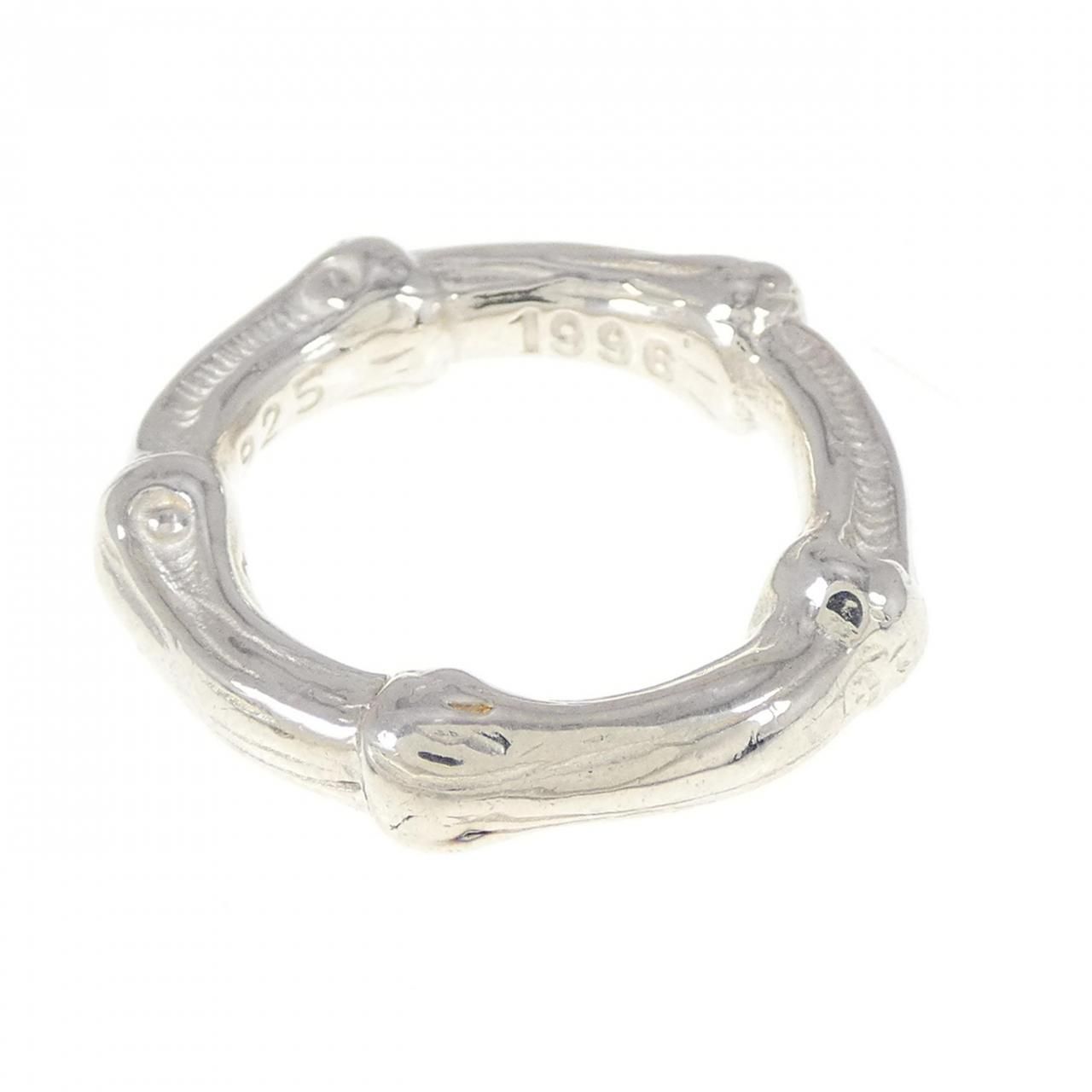 【TIFFANY&Co】鏡面仕上げ　バンブーリング　5号　希少　廃盤ヴィンテージ TIFFANY&Co】鏡面仕上げ バンブーリング 5号 希少 廃盤ヴィンテージ