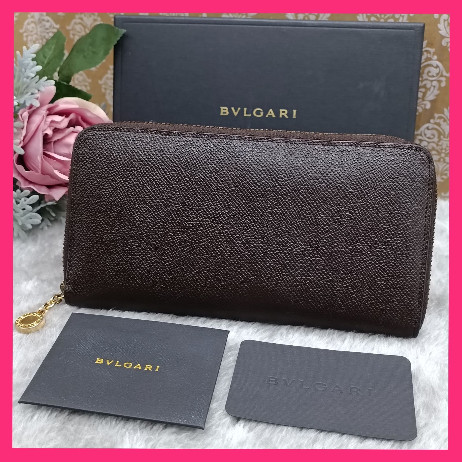 BVLGARI 》 ブルガリ ミディアムジップウォレット 長財布 ロング