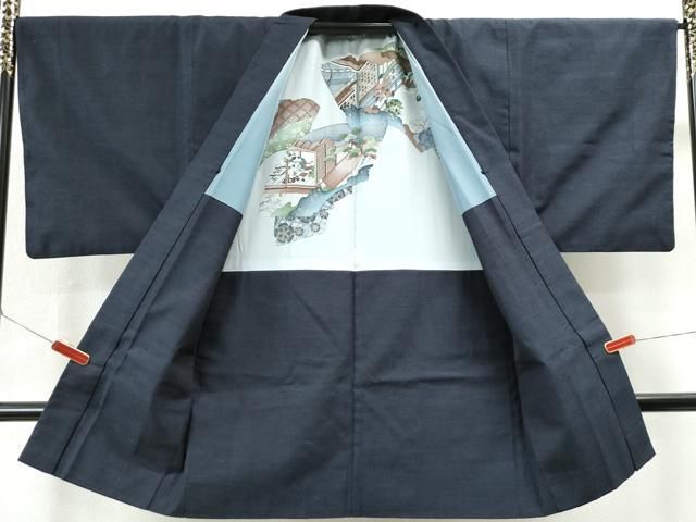 平和屋着物●男性　結城紬　アンサンブル　杢　証紙付き　正絹　逸品　CAAS6841yc 平和屋着物○男性 結城紬 アンサンブル 杢 証紙付き 正絹 逸品