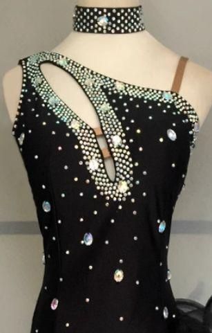 ラテンドレス ラテンワンピース ダンス衣装 ブラック セミオーダー 楽天市場】ラテンドレス ラテンダンス ラテン衣装【セミオーダー