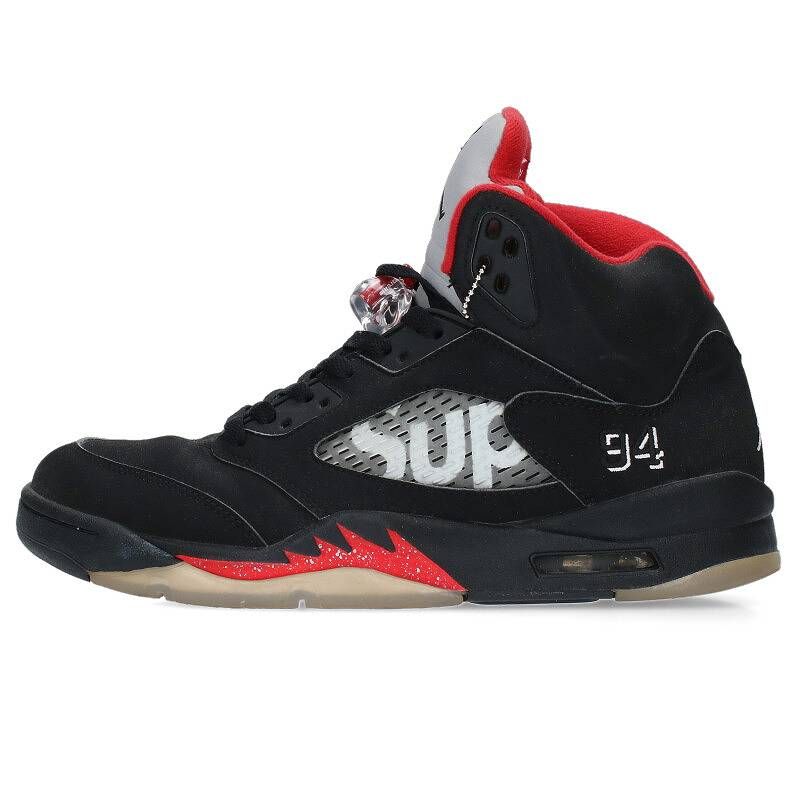 ナイキ ×シュプリーム SUPREME AIR JORDAN 5 RETRO SUPREME 824371-001 エアジョーダン5レトロスニーカー  メンズ 27.5cm - メルカリ