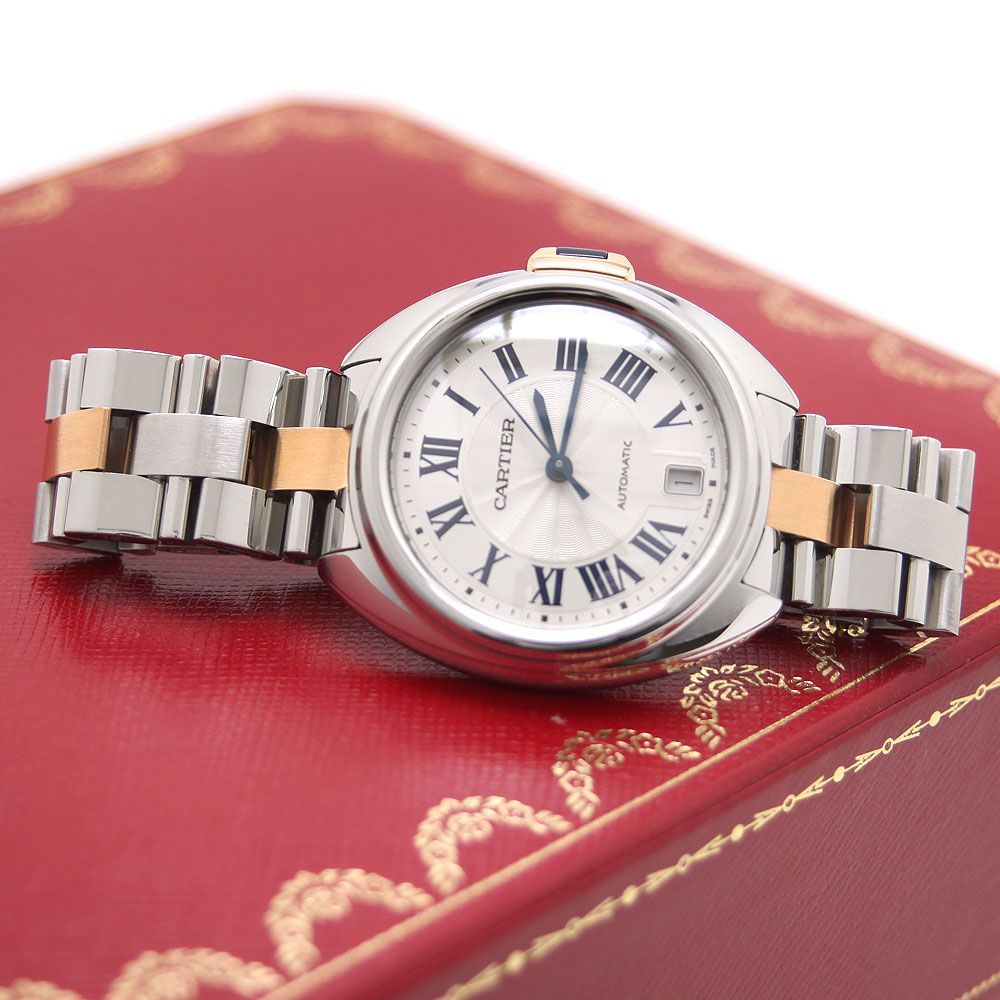 中古 美品 】Cartier 腕時計 クレ ドゥ カルティエ 35mm W2CL0003 自動  