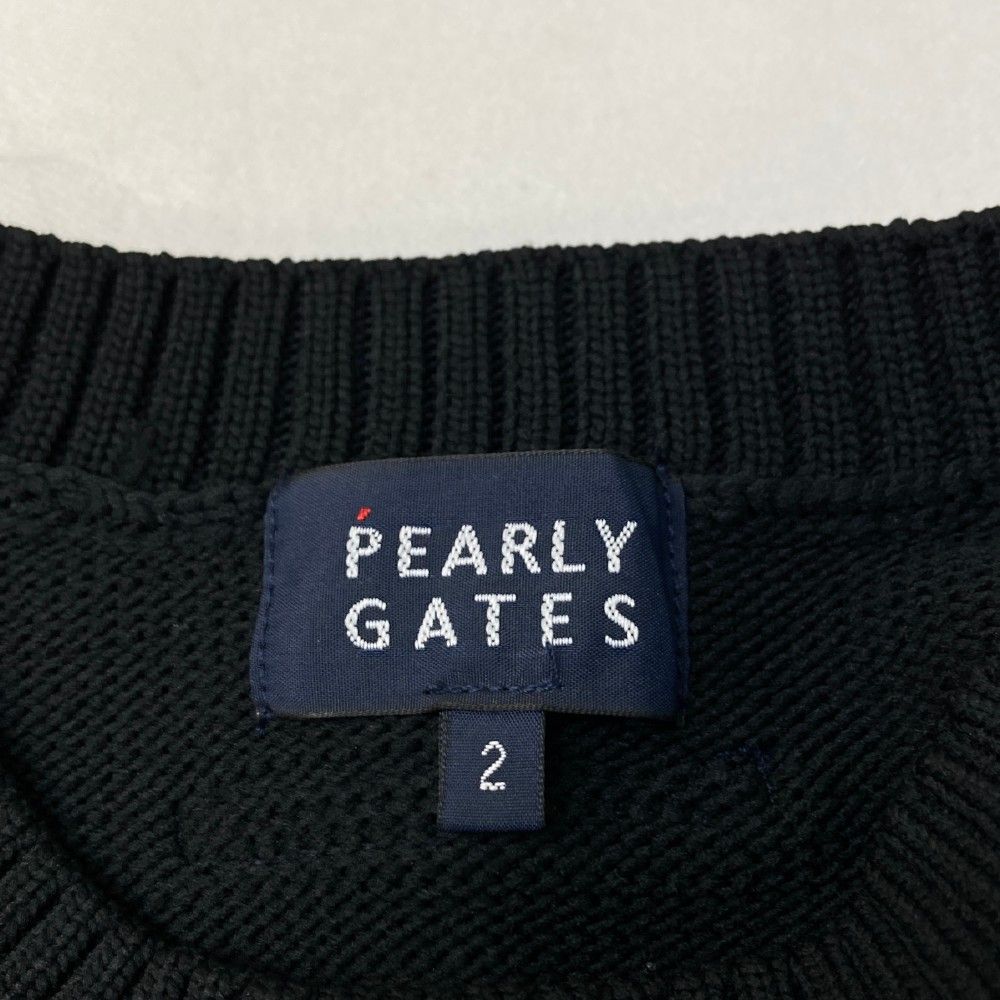 サイズ：2 PEARLY GATES パーリーゲイツ  ニットセーター ラビット ブラック系 [240101434201] ゴルフウェア レディース ストスト サイズ：2 PEARLY GATES パーリーゲイツ ニットセーター