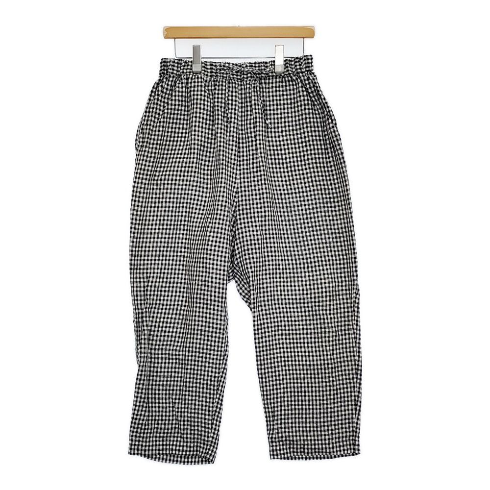 JOURNAL STANDARD LUXE リネンチェックイージーパンツ 定価22000円 25SS ブラック レディース ジャーナル ラックス 5-1001M♪