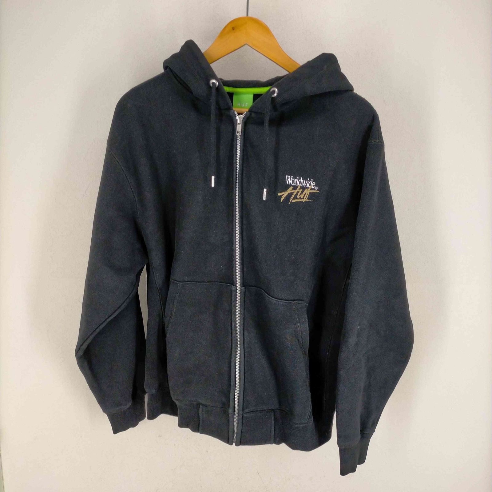 ハフ HUF OS FULL ZIP HOODIE worldwide ジップアップパーカー メンズ 
