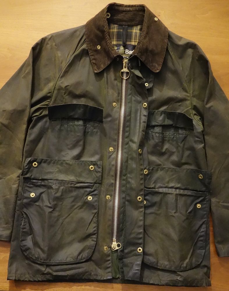 Vintage Barbour BEDALE 1986年イギリス製 ビンテージ 4つポケ 2ワラント フード付き C38 美品