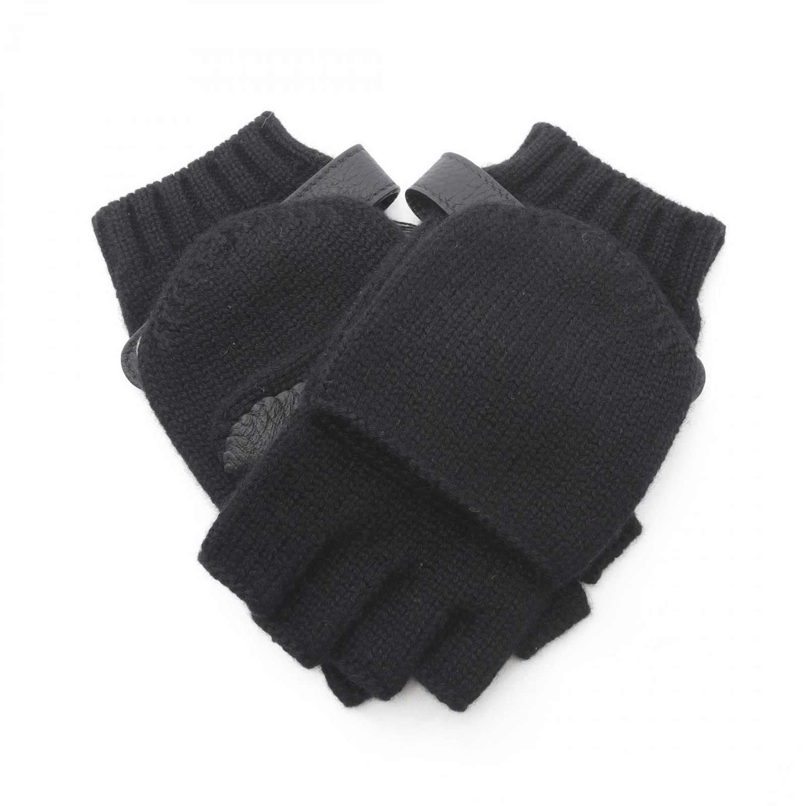 エルメス HERMES 手袋 リオネル ブラック レザー 手袋 レディース ♥