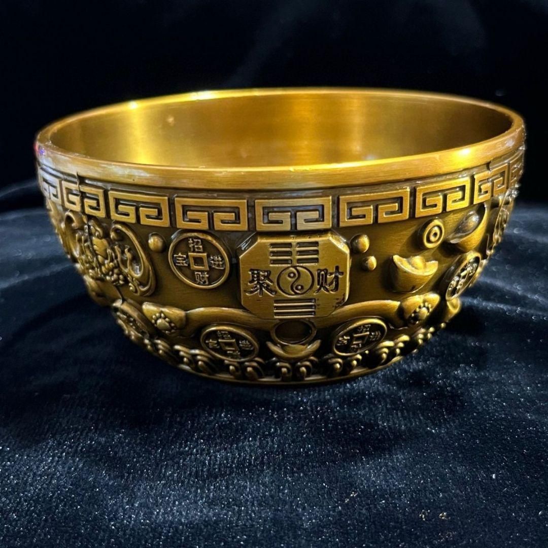 乾坤聚宝盆 銅器 装飾品 工芸品 美術品 置物 銅器 聚宝盆 五福聚宝盆 応接間 玄関 招財 開業ギフト 装飾品
