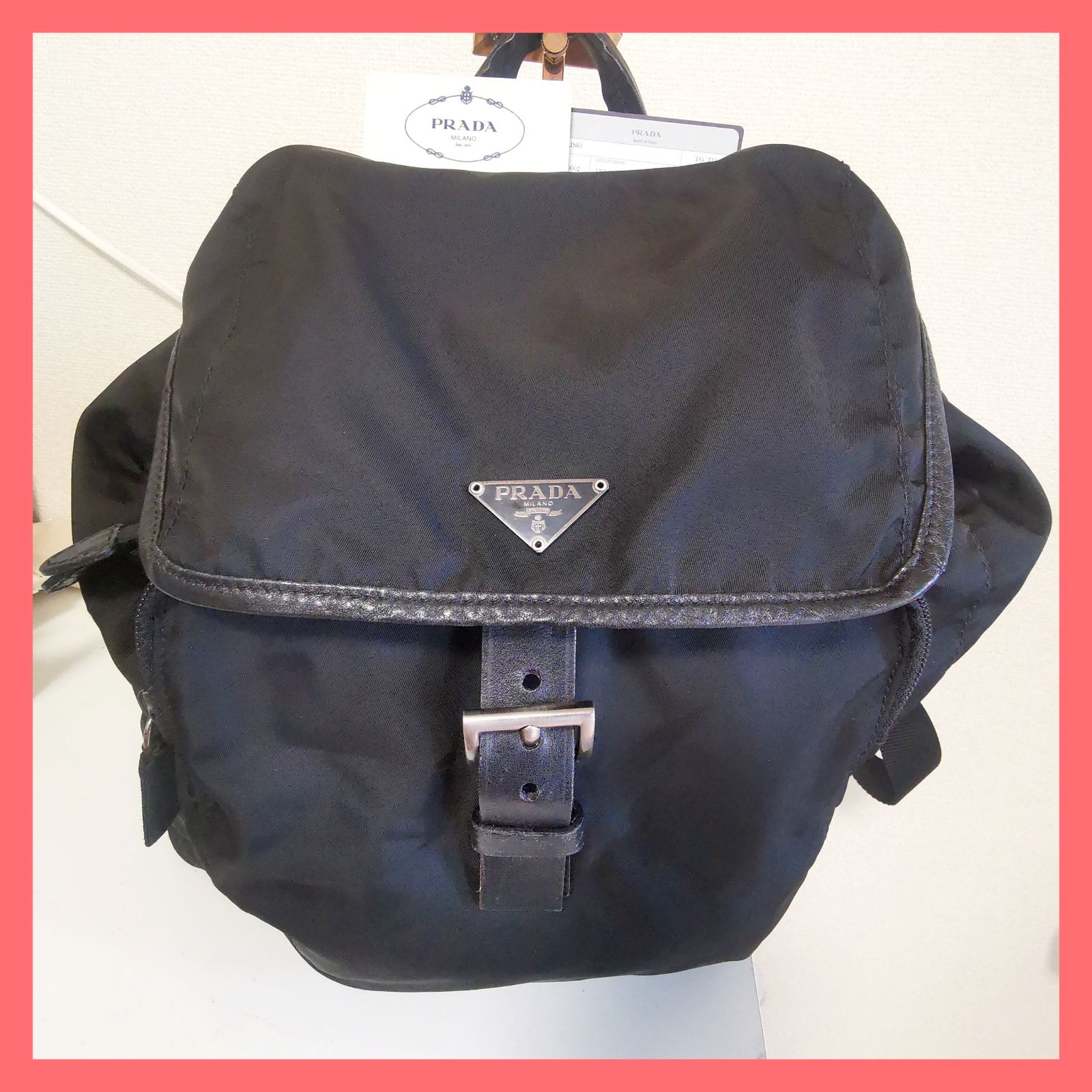 【超人気品】希少プラダPRADA 黒リュックサック 鑑定済みポコノ 超人気品】希少プラダPRADA 黒リュックサック 鑑定済みポコノ