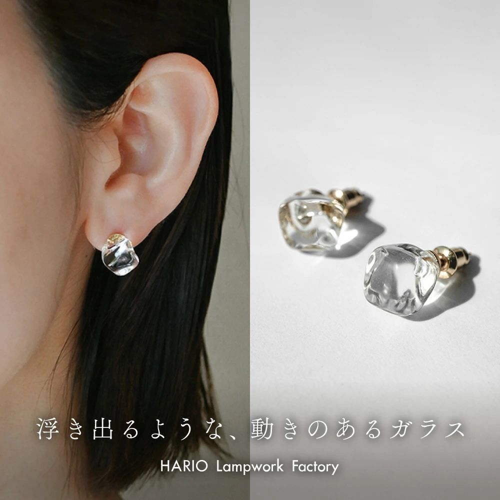 ピアス フロート HARIO ハリオランプワークファクトリー ガラス