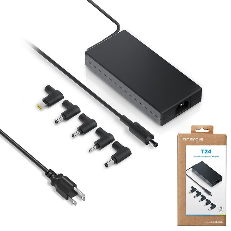 Innergie イナジー ゲーミング pc ノートパソコン用 大出力 ACアダプター 240W 5種類のプラグ付き 充電器 デルタ電子 0