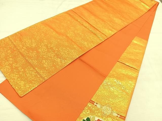 H-316 袋帯 正絹 六通 金糸 風景文様 H-316 袋帯 正絹 六通 金糸 風景文様 着物・浴衣