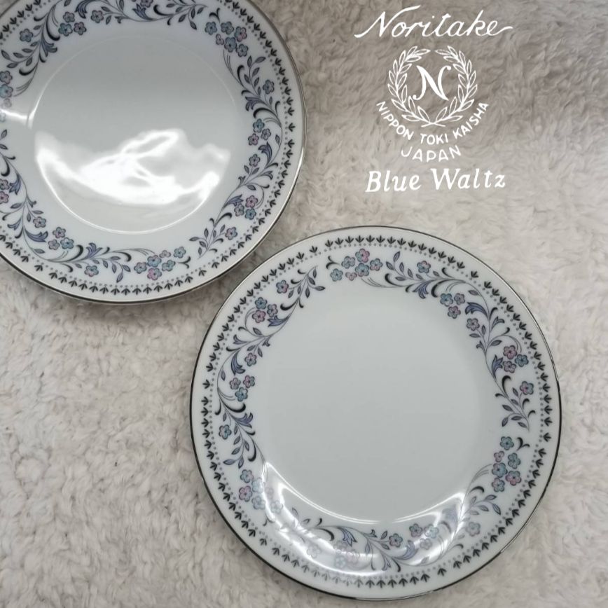 ノリタケ Noritake Blue Waltz ブルーワルツ 廃盤品 5皿 5枚 18cm お皿