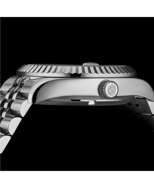 ストゥーリング レディース 腕時計 Datemaster II Men’s Swiss Automatic 42mm Stainless Steel Watch Green Dial Fluted Bezel Day - Date