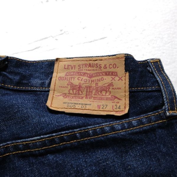 00's USA製 リーバイス Levis 505 デニムパンツ (W27 L34) 濃紺