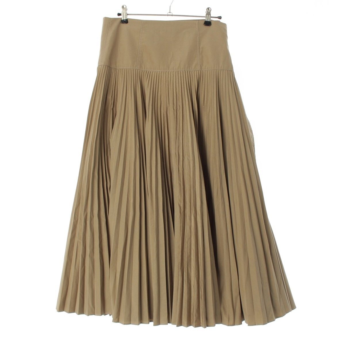ブルネロクチネリ アシンメトリー プリーツ スカート M0H69G2793 ベージュ カーキ 40
