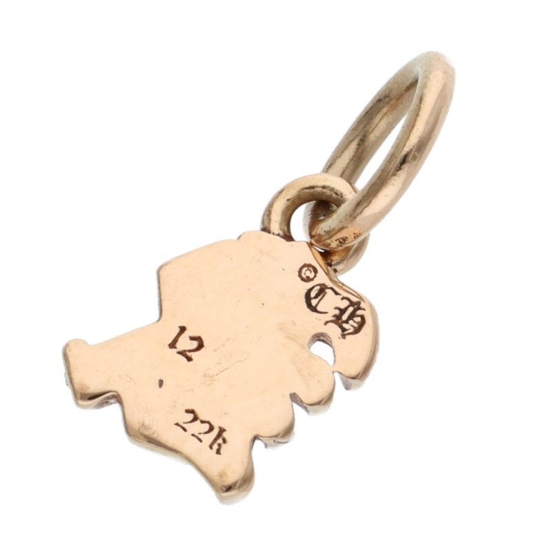 Kイニシャルゴールドネックレストップ