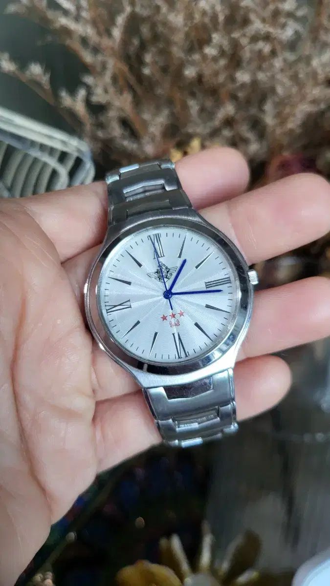 韓国国家情報院時計 サムスン 時計 ヴィンテージ シルバー メタル 腕時計