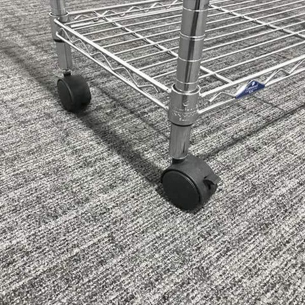 【14年秋冬セール】 メタルラック 天地5段 ルミナス スリム キャスター付 シルバー