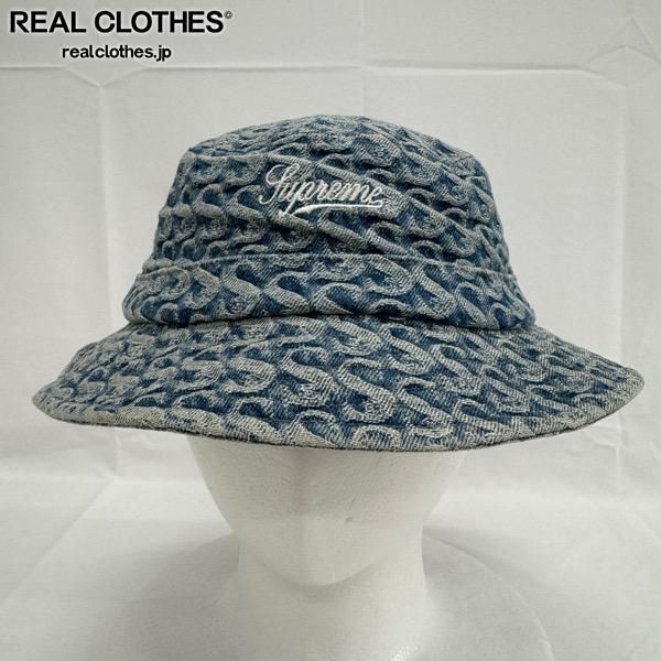Supreme|シュプリーム 21AW Monogram Denim Crusher Hat|モノグラム デニムクラッシャーハット|バケットハット|ブルー|M