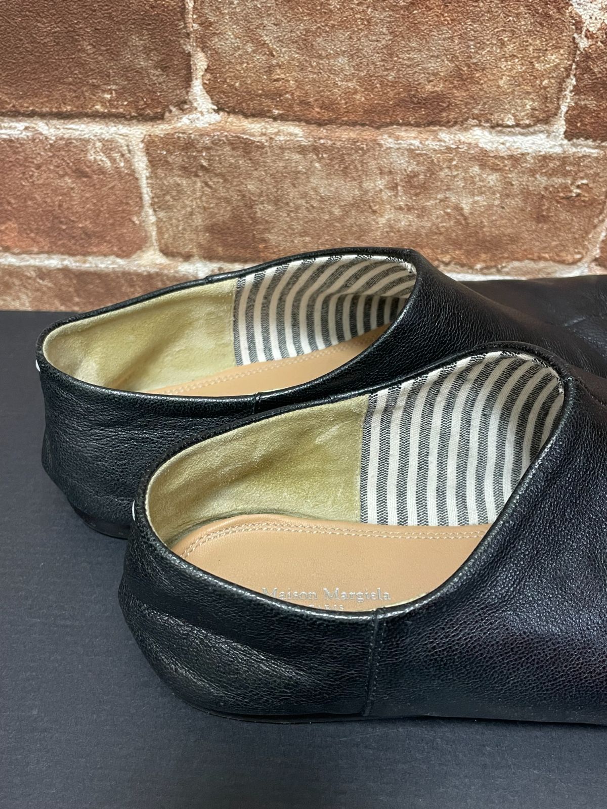 Maison Margiela レザー スリッポン 黒 38 MM6 Maison Margiela