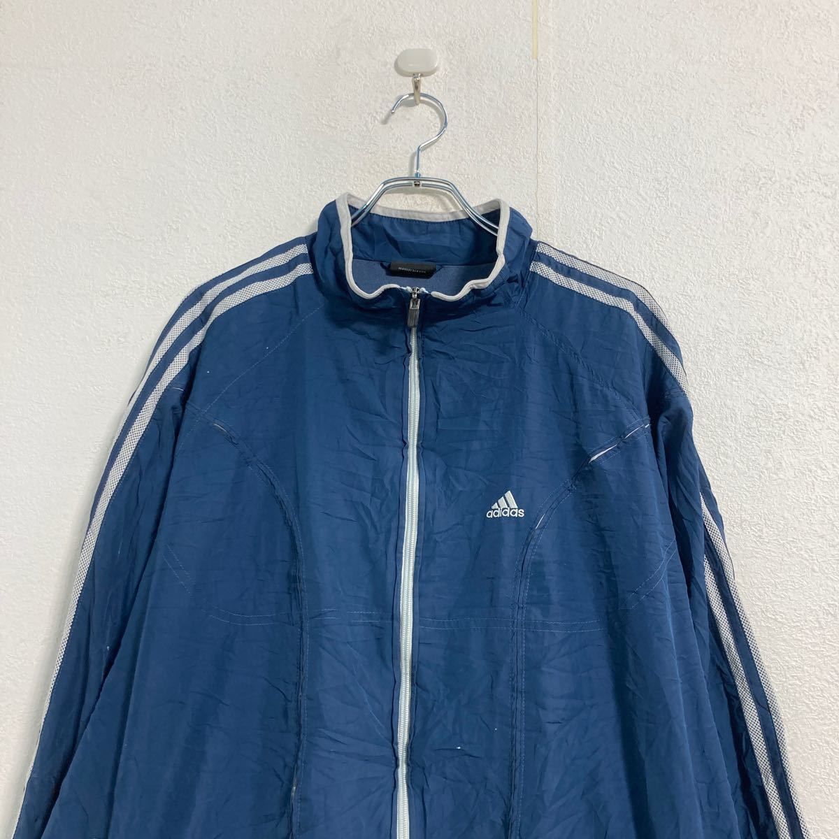 adidas ジップアップ ジャケット 2XL ネイビー ホワイト アディダス 