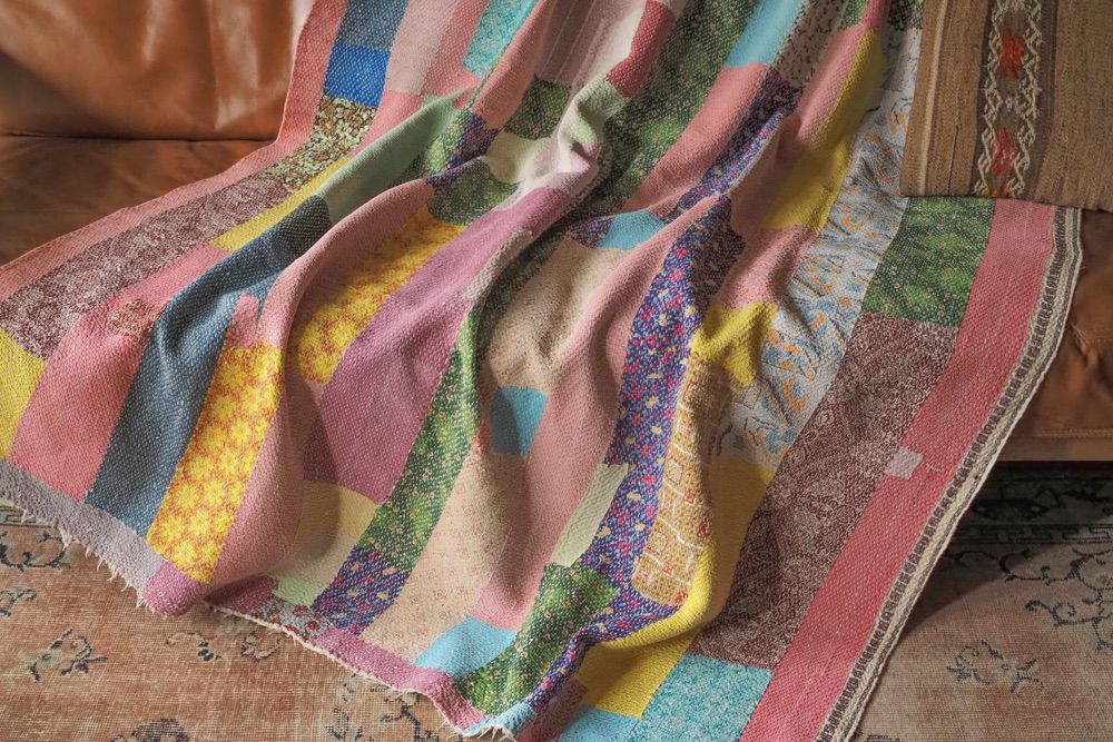 ヴィンテージカンタキルト＜F＞ India・ラリーキルト ・カンタクロス