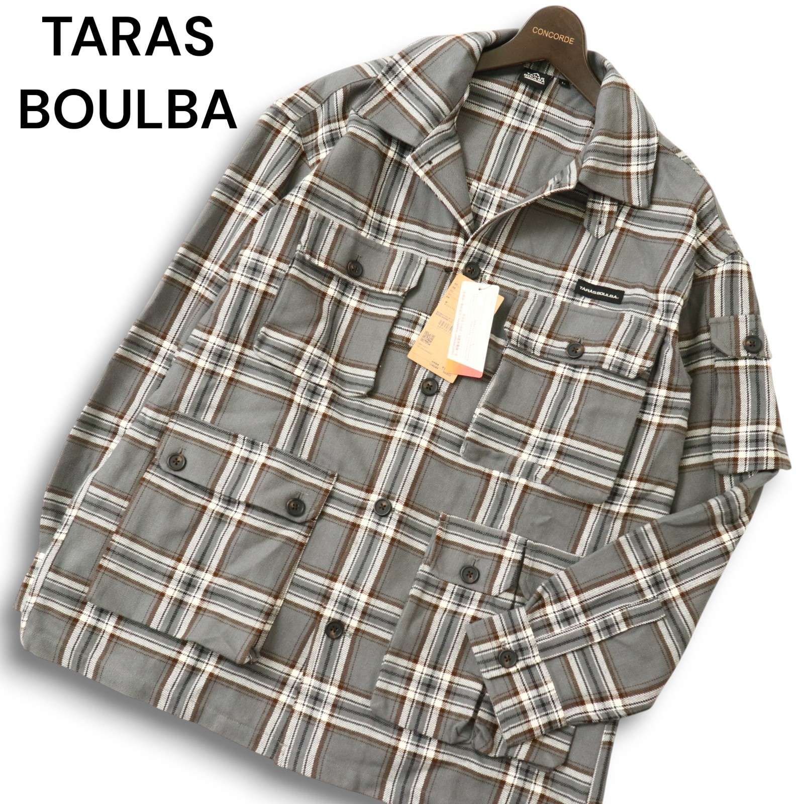 新品 未使用】 TARAS BOULBA タラスブルバ ネル☆ 長袖 先染 チェック 