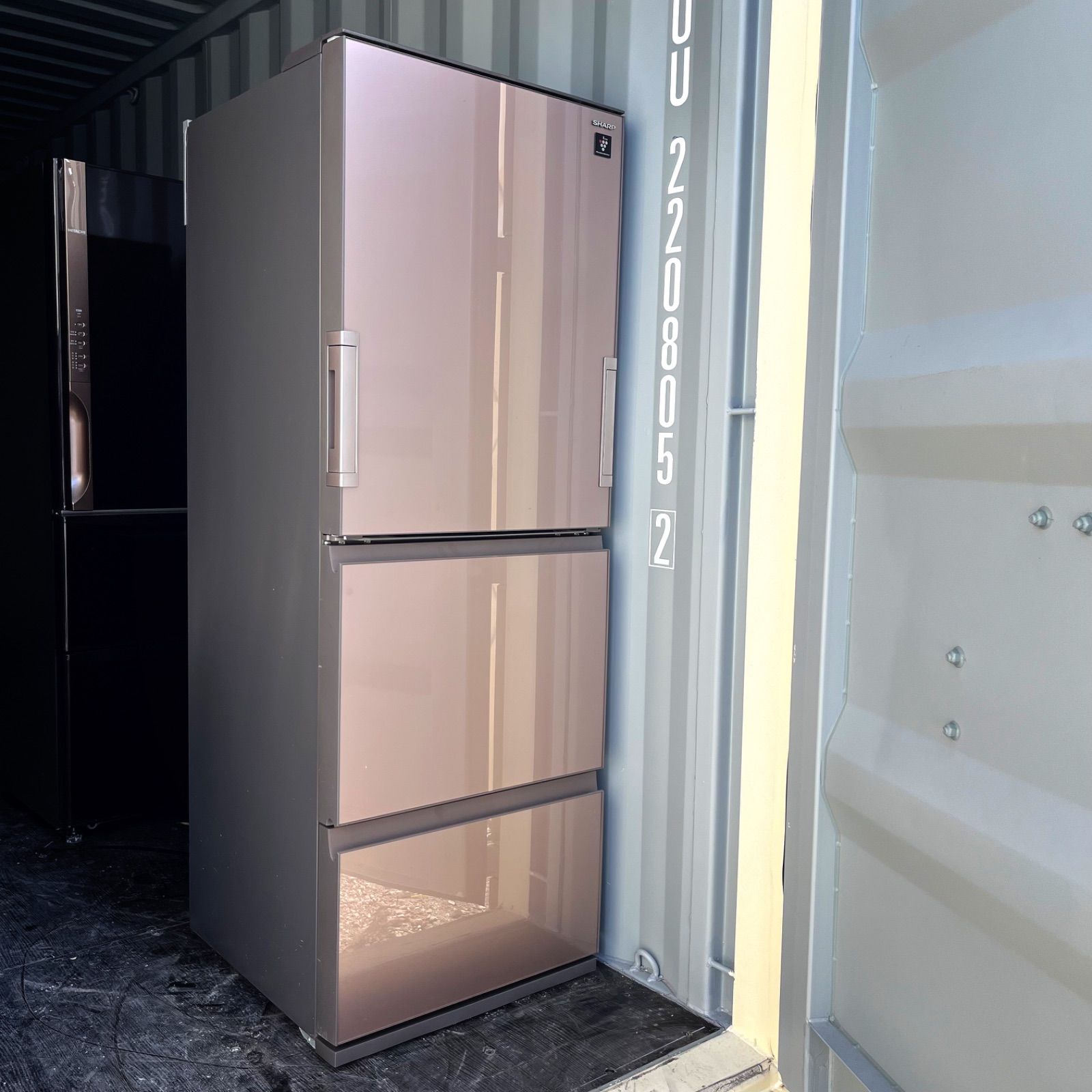 77取付無料！SHARPプラズマクラスター搭載メタリックブラウン3ドア冷蔵庫！ 77取付無料！SHARPプラズマクラスター搭載メタリックブラウン3ドア