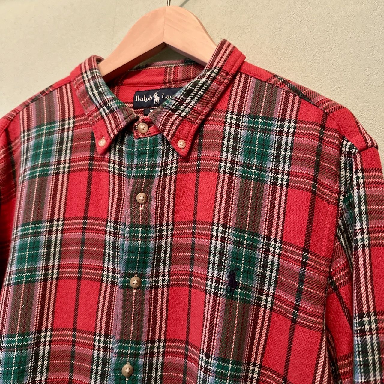 ラルフローレン ネルシャツ チェックシャツ 刺繍 サイズ：XL 長袖 