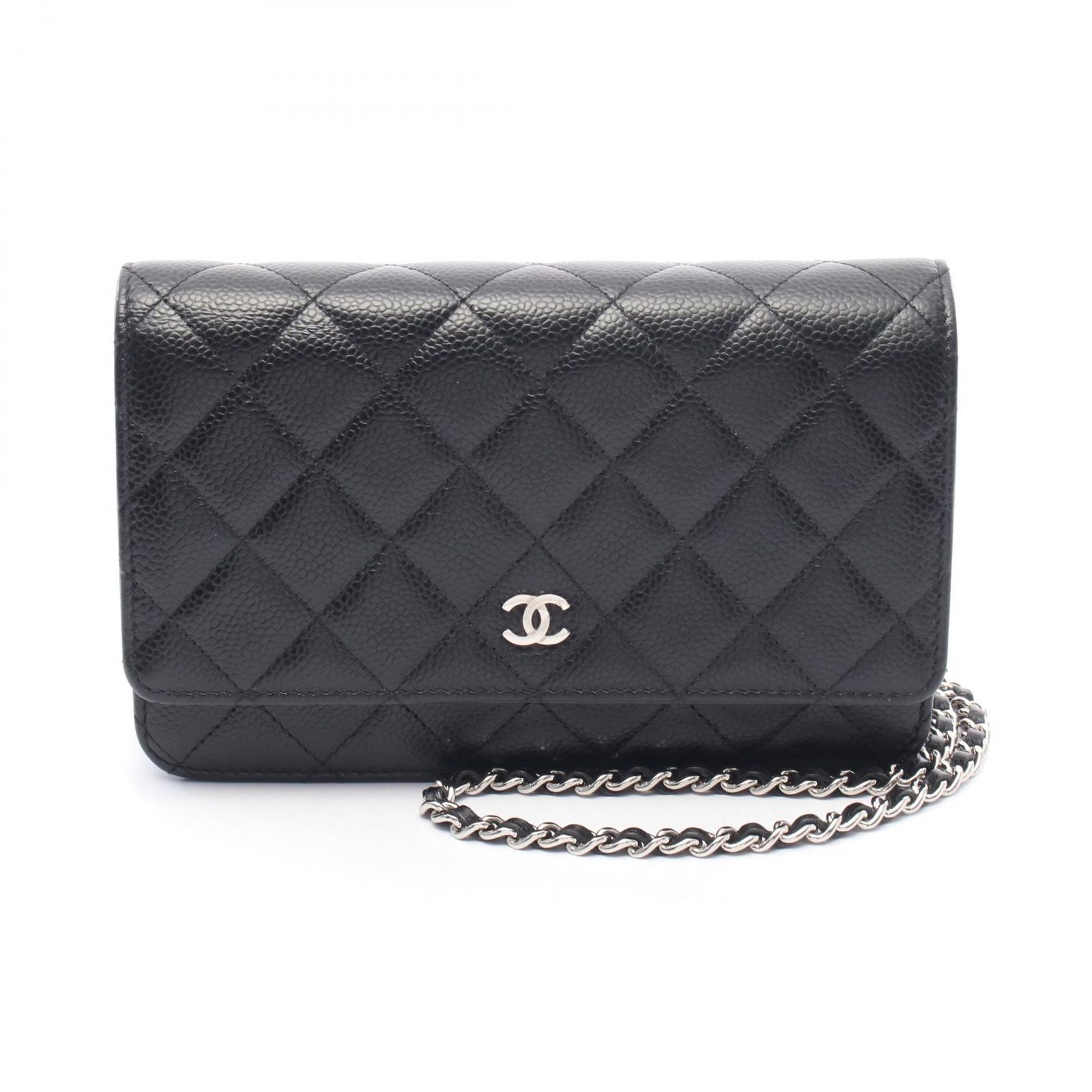 シャネル CHANEL ショルダーバッグ マトラッセ ブラック カーフ