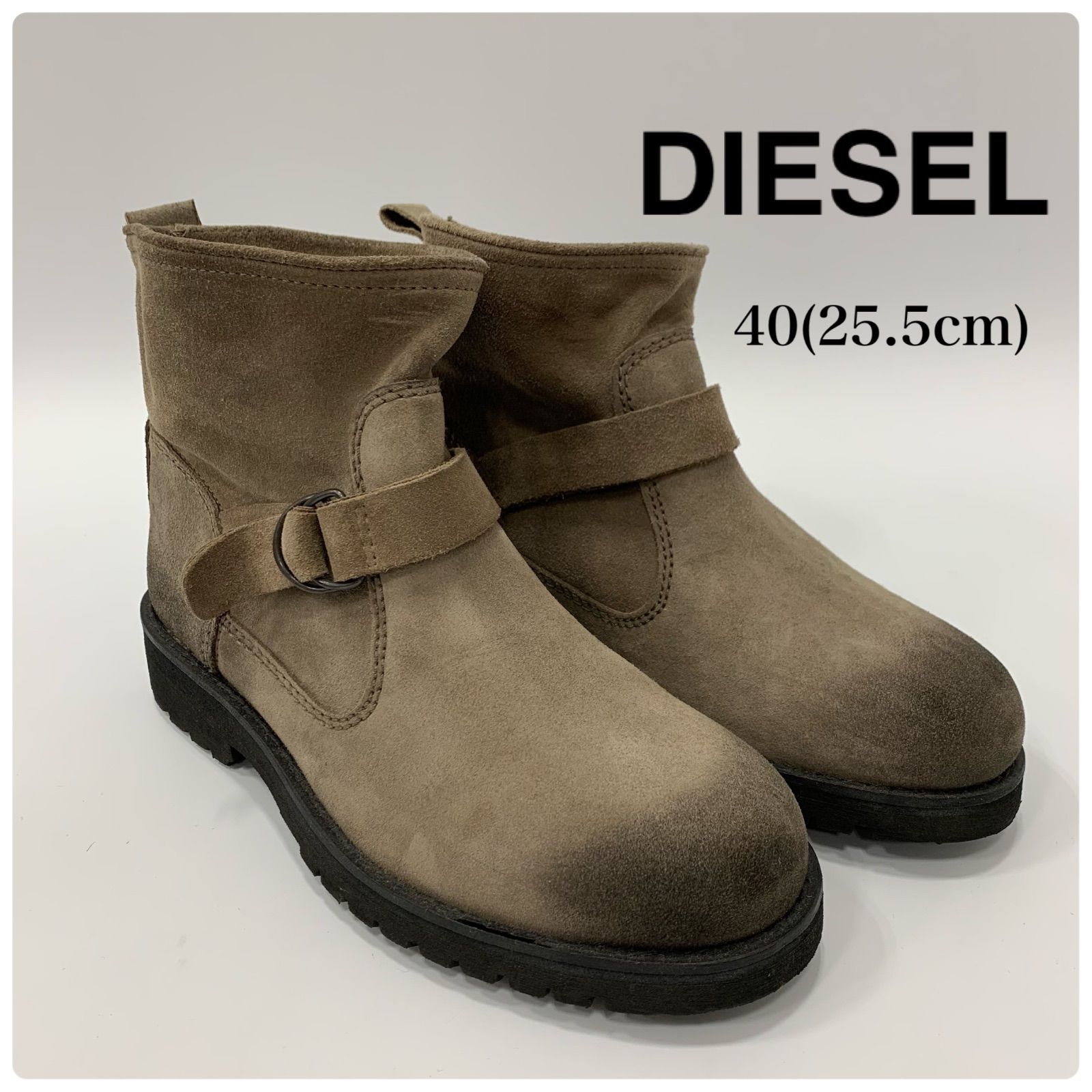 DIESEL(ディーゼル)エンジニア ブーツ グレー/ベージュ DIESEL(ディーゼル)エンジニア ブーツ グレー/ベージュ