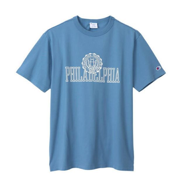 HANES ヘインズ SHORT SLEEVE T-S ウィンザーブルー Mサイズ C3-X350 350 | スポーツ 運動 服 衣類 ウエア ウェア トップス ショートスリーブ Tシャツ 半袖 着心地 サスティナブル デザイン コットン 機