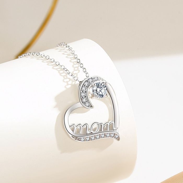 シルバー ハート ペンダント ネックレス 女性用 925 スターリング シルバー プラチナメッキ スパークル ラウンド 5A ジルコニア ラブ ハート ペンダント ジュエ