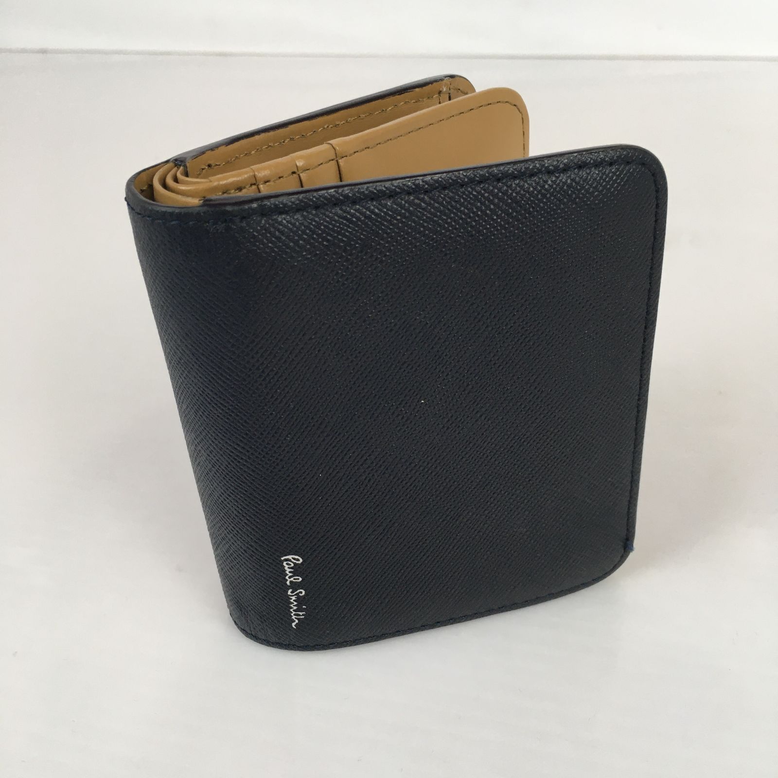 Paul Smith ポールスミス BPS645 二つ折り財布 レザー ネイビー 