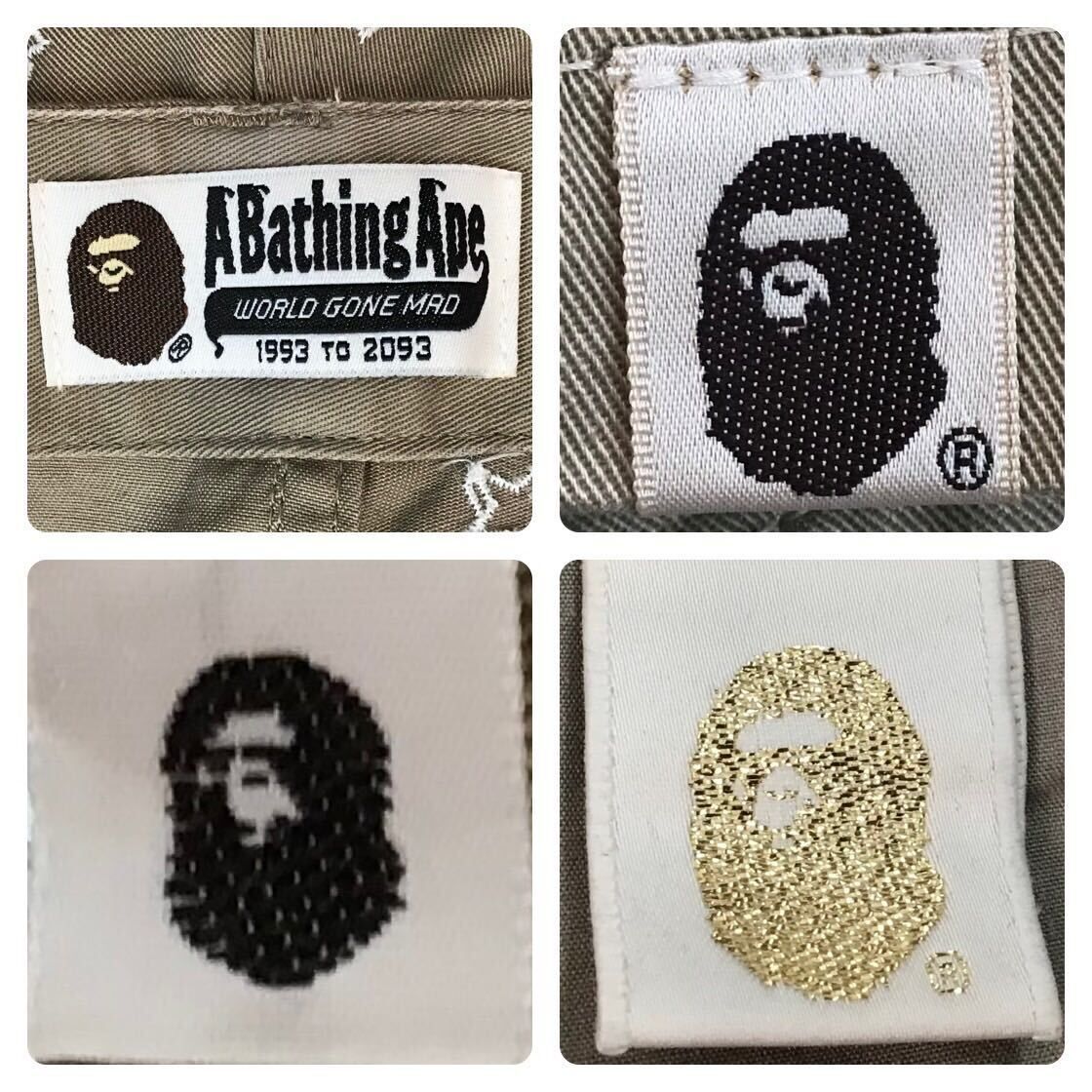 ☆蓄光☆ BAPE STA 刺繍 パンツ Sサイズ a bathing ape BAPESTA pants