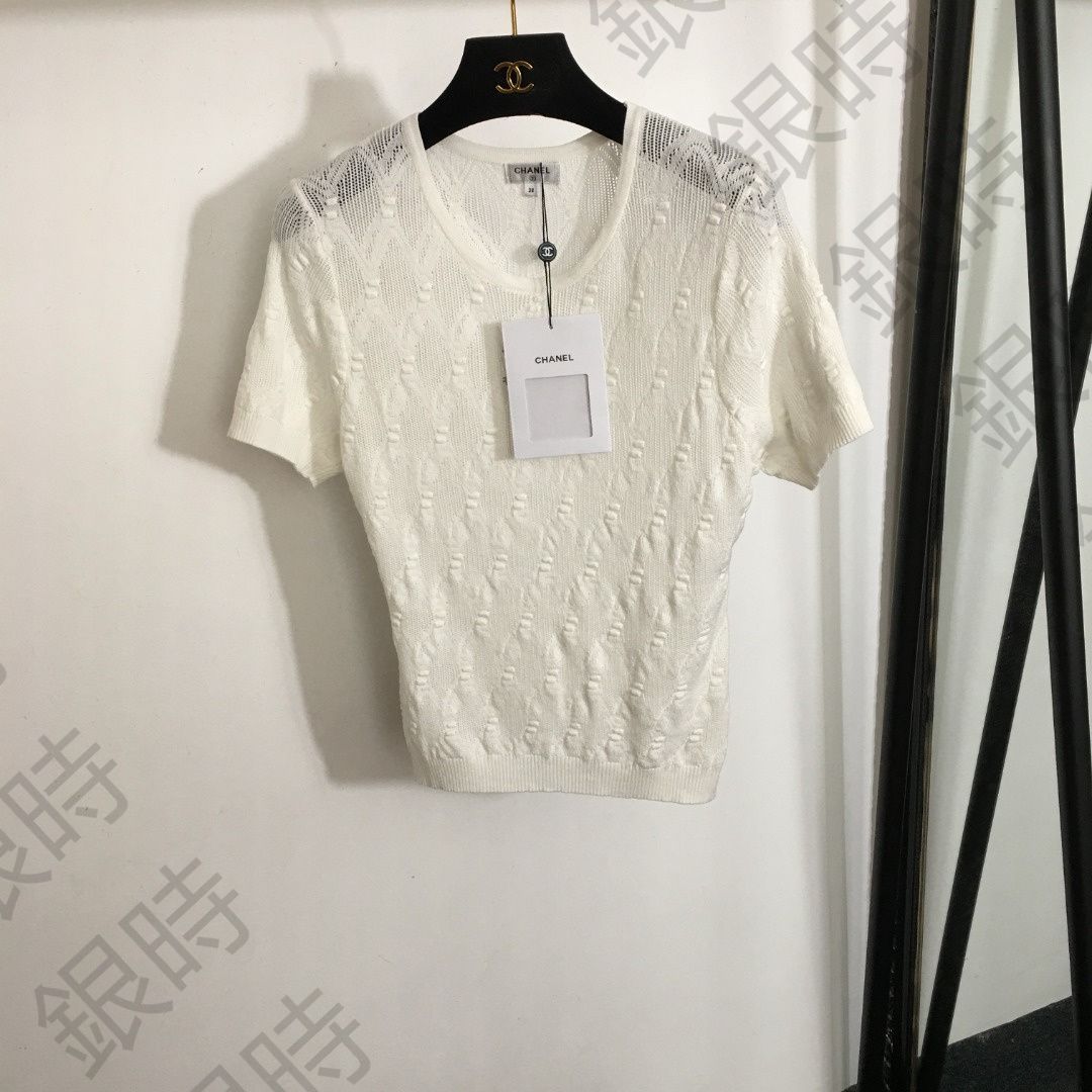 お急ぎ便 新品 Chanel 半袖 ニット
