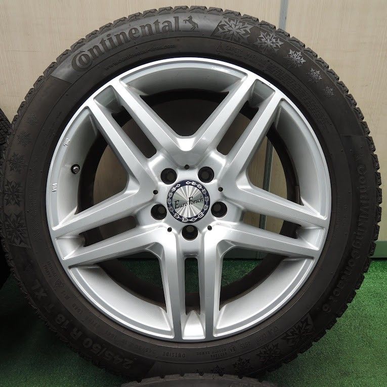 *送料無料* 4本価格★ベンツ BMW等 Euro Forsch 245/50R18 スタッドレス コンチネンタル コンチバイキングコンタクト6 PCD112/5H★4010910TNス