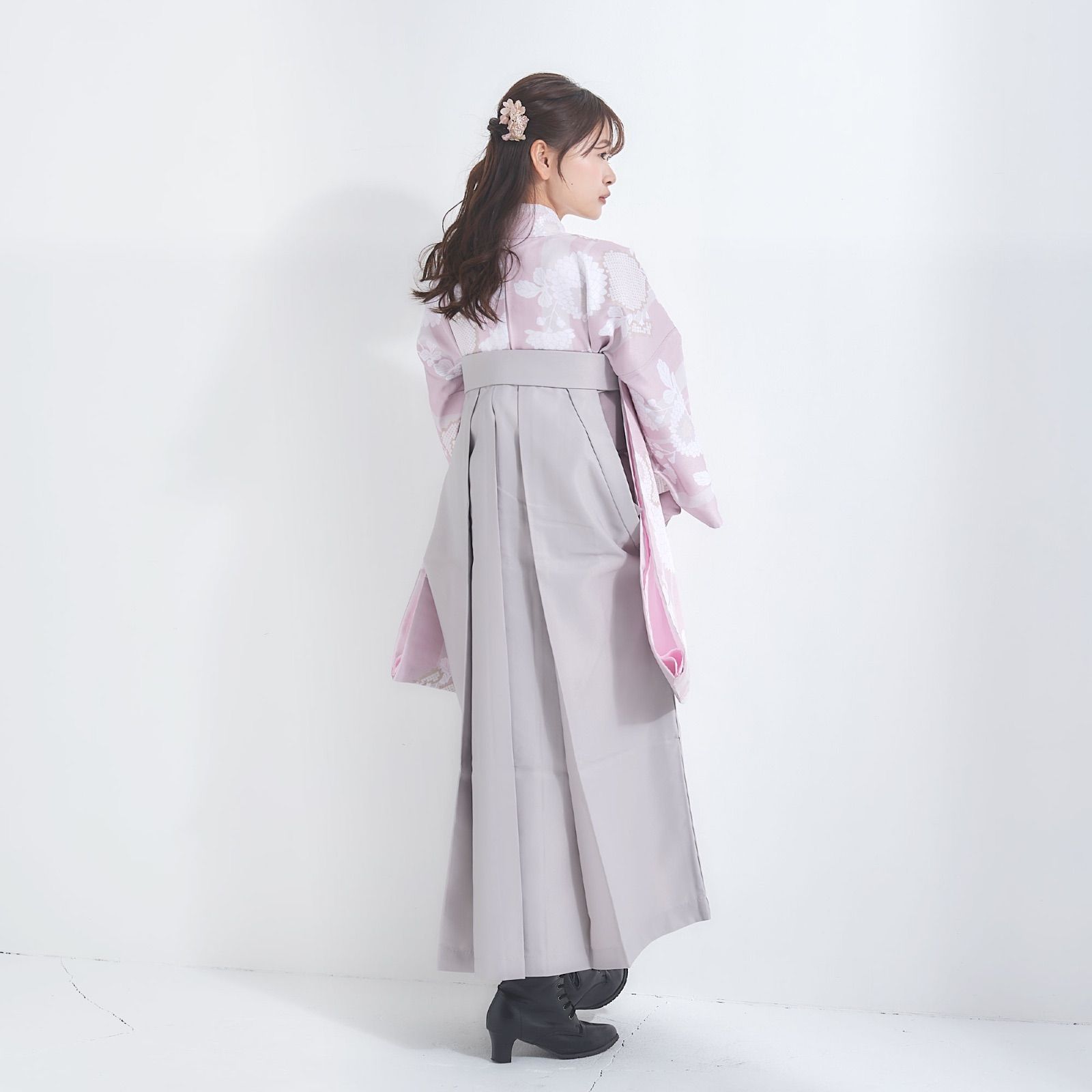 袴 6点セット 卒業式 はかま レディース ピンク グレー 刺繍 女性 
