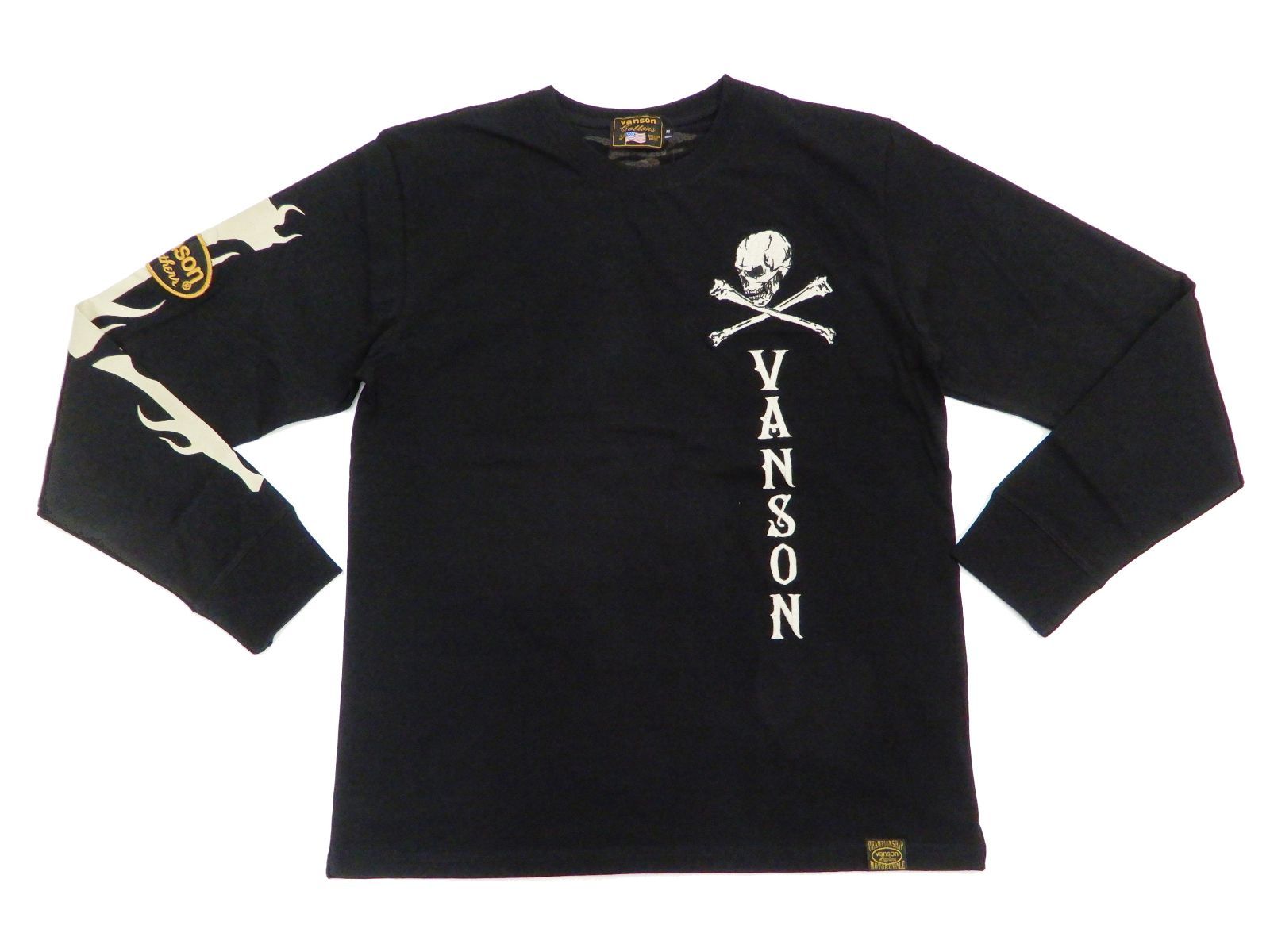 正規代理店 VANSON バンソン ロンt アメカジ ロゴ スカルボーン T