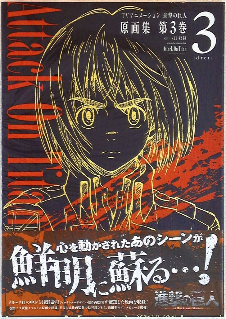 ポニーキャニオン ぽにきゃんBOOKS TVアニメーション 進撃の巨人 原画集 第3巻(帯付)