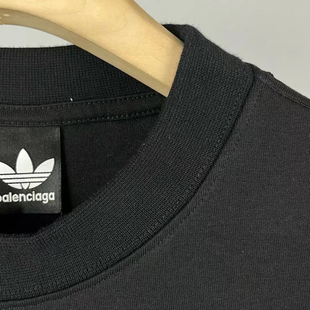 adidas x Balenciaga - Logo Print T-Shirt in Black