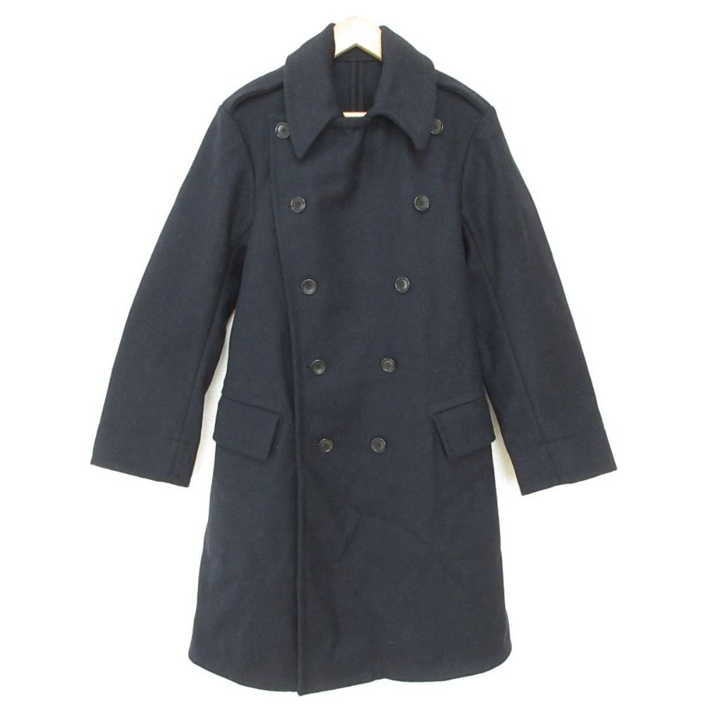 SCYE BASICS Pコート ハーフコート メルトンウール カシミア 黒