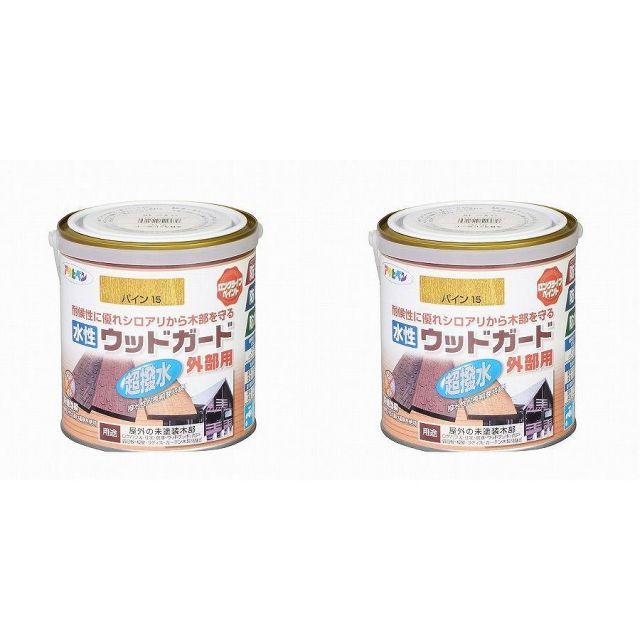 アサヒペン 水性ウッドガード外部用 ０．７Ｌ パイン　１５ 2缶セット