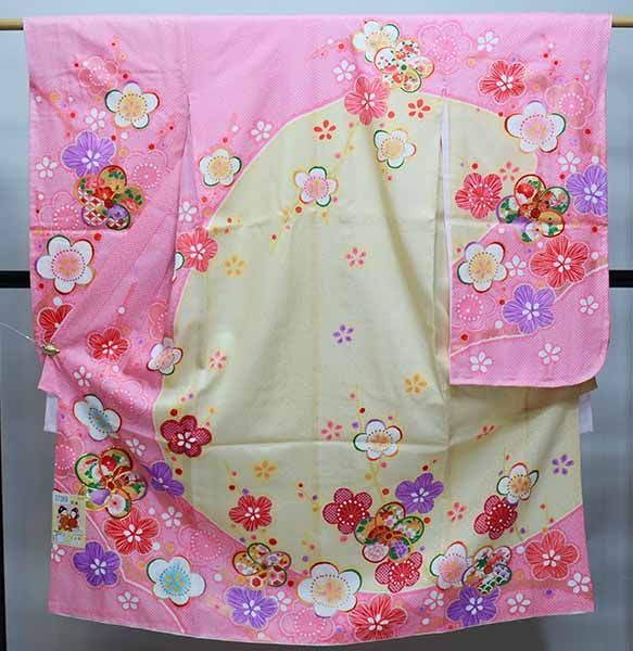 七五三 七歳 女児 女の子 正絹 着物フルセット 着物は陽気な天使 絵羽