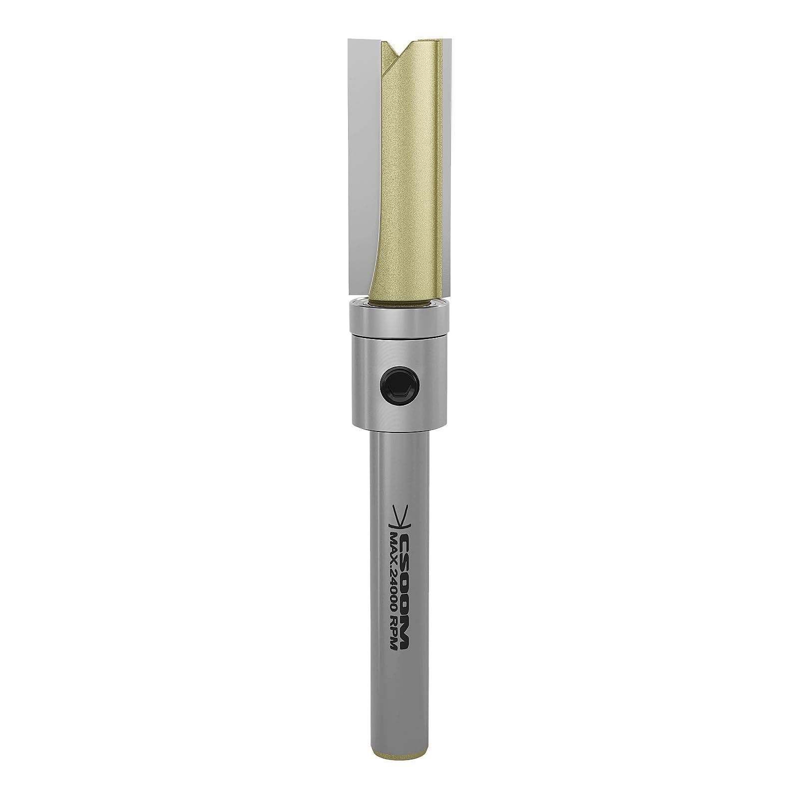 PatternName:ガイドベアリング付-2 CSOOM Pro 工業用トリマー ビット6mmルータービットテノーナ ガイドベアリング付フライス木工用 電動工具 切削工具 6*10*25mm